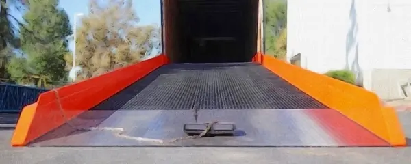 A ground-to-truck ramp, bottom up.